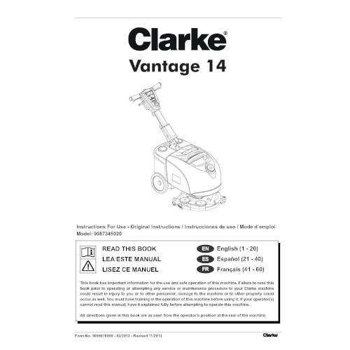 Clarke Vantage 14 Floor Scrubber (9087345020)