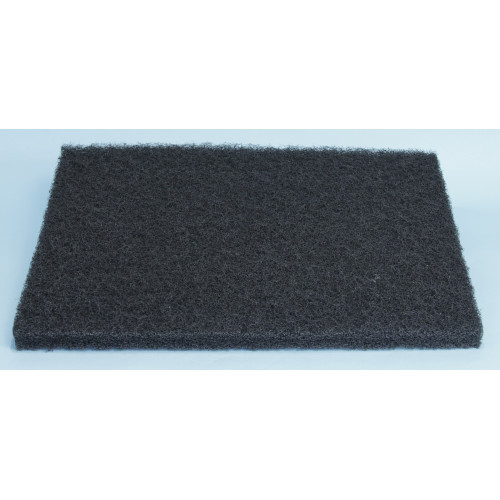 14 x 20 Black Stripping Rectangular Floor Pad - Case of 5